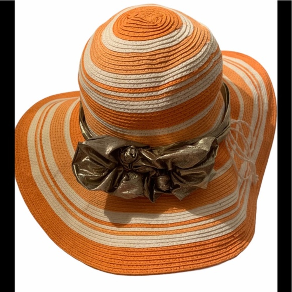 Sun and Sand Naturally Orange and Cream Hat
